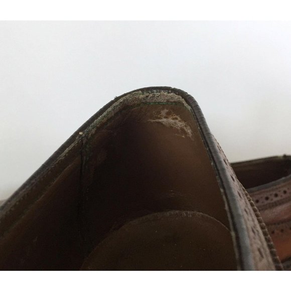 Vintage FLORSHEIM Imperial V-Cleat Brown Leather Wingtip Dress Shoes 5 Nail main image 6